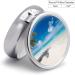 Round Pill Box - Tropical Beach Print | 3 Compartment Portable Medicine Organizer | Decorative Metal Pocket Pill Case - Style 30 - Buy Online on GoSupps.com