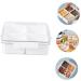 FELTECHELECTR Dried Fruit Plate Fruit Tray with Lid Appetizer Tray Party Candy Case Child Vegetable Storage Rack 20X20X6.5CM White - Buy Online on GoSupps.com