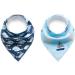 Yafane Baby Triangle Bibs 8 Pack - Soft Cotton Neckerchiefs & Burp Cloths for Boys & Toddlers | Absorbent Light Blue - Buy Online on GoSupps.com