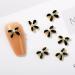 10Pieces 3D Nail Nail Art Accessories Bows Nail Jewelry Alloy-Nail Art Decorations for Women and Girls Metal Nail Studs for Nail Art Black Fragrant Butte - Buy Online on GoSupps.com