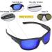 Maivnz Unsinkable Polarized Sunglasses for Men - Black Frame Blue Revo | UV400 Protection for Fishing, Surfing, Kayaking - Buy Online on GoSupps.com