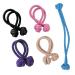 Miupoo Knotted Button Hair Tie Set Knot Scrunchies Elastic Rubber Band Hair Ropes for Women High Ponytail Tie Hair Rope Stretchy Thickened Durable for Thick and Long Hair 5Pieces DAJIE
