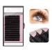 Qeelasee Faux Mink Silk Eyelash Extensions 0.03mm D Curl 13mm Semi-Permanent Individual Lashes Extension Professional Salon Use D 13mm