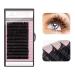 Qeelasee Faux Mink Silk Eyelash Extensions 0.03mm D Curl 13mm Semi-Permanent Individual Lashes Extension Professional Salon Use D 13mm