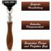 JAG Shaving Razor Set | Sustainable 4-Part Wood Razor Set | Synthetic Silver Brush & Leather Bag - Perfect for Eco-Friendly Shaving - Buy Online on GoSupps.com