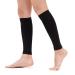 MOTHER-K Leg Compression Sleeves for Women Calf and Shin Supports and Pain Relief for Pregnancy Black (Large) Black Large