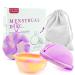 Hiullen 2 pieces menstrual disc menstrual disc upgrade menstruation cups made of silicone reusable menstrual disc 2 period disc S+L alternative soft tampons for active women