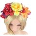Women Day of The Dead Headband Artificial Rose Flower Crown Mexican Halloween Festival Headpiece Colorful Fake Stamen Party Hair Hoop - Buy Online on GoSupps.com