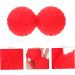 Garneck Yoga Massage Ball - Double Lacrosse Fascia Roller & Vibration Peanut Foot Massager (12x6.3cm Red) for Muscle Relief - Buy Online on GoSupps.com