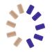 Yardwe 20pcs Finger Guard Nylon Finger Cots Flexible Finger Cots Finger Cots for Athletes Use Nylon Finger Protector Finger Protectors Sports Protecting Supplies Elastic Finger Sleeves 4.5X2.5CM Blue