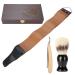 Premium Shaving Head Razor Set - Manual Razor Beard Brush & Wooden Gift Box | Perfect Gift for Men - Buy Online on GoSupps.com