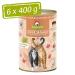 Granatapet Delicatessen Kalb & Rabbits wet food for cats cat food for gourmets food without grain & without sugar additives 6 x 400 g calf & rabbits 400 g (6 Pack)