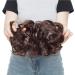 Curly Chestnut Brown Messy Updo Hairpiece Scrunchie Extension - Perfect for Ponytails and Chignons - Buy Online on GoSupps.com
