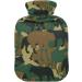 Naanle Animals Military Camouflage Hot Water Bottle - 2L Transparent for Heat & Cold Therapy | Pain Relief for Bed Hands & Feet - Buy Online on GoSupps.com