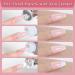 Silver French Tip Nail Stamp Double Sided Clear Art Stamper: Soft Silicone, Jelly with Scraper for Clear Stamping - Buy Online on GoSupps.com