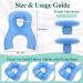 Prone Pillow for Sleeping After Eye Surgery - Arm Hole & Massage Head Cradle - Vitrectomy & Retinal Detachment Recovery - Stomach Sleeper - Blue - Buy Online on GoSupps.com