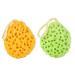 Hemuu 2pcs baby bathing sponges body bathing sponges hydrophilic shower sponge bathroom shower sponge child bath ball soft face sponge bath sponge with hanging rope for body cleaning (green/orange)