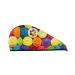 Hair Towel Wrap Hair Drying Towel with Button Towel Turban Head Towel to Dry Hair Quickly (Brightly Colored Cupcakes)