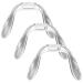 Sewacc Schnapsbr ser Nasener for sunglasses 3 pieces U-shaped glasses pads bridge soft glasses nasal support pads nasal pieces Diy glasses glasses protection glasses protection glasses accessories