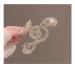 Women Elegant Music Clef Shape Hair Clips Glitter Rhinestone Pearls Decor Hairpins Shark Clip Party Headdress 03 (Color : 1)