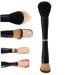 4 in 1 Makeup Brush Stackable Dual Ended Makeup Brush Mini Travel Makeup Brushes Set with Powder/Blush Brush Foundation Brush Blending Brush and Eyeshadow Brush Makeup Brush