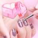Harilla Nail Art Dish with Lid Nail Art Glass Cup Easy Clean for Woman Holder Equipment Small Jewelry Storage Box pink - Buy Online on GoSupps.com