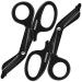 Trauma Shears - RISEMART Medical Scissors Bandage Scissors for Nurses 7.5 Fluoride Coated Non-stick Blades Stainless Steel Nursing scissors for Doctor Nurses Nursing Students EMS Black+black