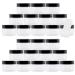 Cornucopia 4oz Clear Plastic Jars with Labels & Spatulas & Lids (24-Pack); Straight Sided PET Low Profile BPA-Free Containers 4-Ounce (24-Pack)