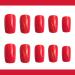 Sethexy Glossy Square Cat Eye Nails - Medium Sparkle Red Acrylic Fake Nail Tips for Women & Girls - 24Pcs Complete Cover - Buy Online on GoSupps.com