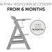 Hauck Alpha+ Click Tray Grey - Easy to Clean, Quick to Remove and Fix - Large Plastic Highchair Tray - Buy Online on GoSupps.com
