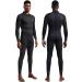 Dark Lightning Wetsuits for Men and Women, Mens/Womens Wet Suit for Cold Water, 3/2mm Wetsuit for Diving Surfing Snorkeling Kayaking Water Sports Men - Black-3/2mm XX-Large