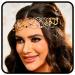Zoestar Boho Head Chain Gold Crystal Headband Layered Tassel Bridal Headpiece Beads Festival Hair Accessories for Women and Girls