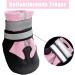 Reestboo Anti-Slip Dog Shoes | 4-Piece Paw Protection Boots for Large Dogs - Reflective Straps & Velcro - Pink XXL Winter Gear - Buy Online on GoSupps.com