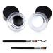 Erinde Black White Gel Eyeliner Set  Waterproof Eye Liner Gel Pot  High Pigmented  Long Lasting Smudge-Proof Cream Gel Eyeliner  Included 2 PCS Eye Makeup Brushes Makeup Gift Kit 02 Black & White