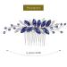 Latious Bride Wedding Hair Comb - Silver Crystal Blue Rhinestone Hair Clip - Buy Online on GoSupps.com