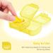 AUVON XL Weekly Pill Organizer - 7 Day AM PM Pill Box | Easy Filling Travel Case for Medications Vitamins & Supplements - D-light Yellow - Buy Online on GoSupps.com