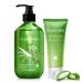 Aloderma Aloe Vera Gels Set 2 Pieces - 300g Aloe Vera Gel + Tea Tree Oil 114g Aloe Vera Gel - Hydrating Soothing Moisturizing