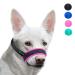 ILEPARK fabric muzzle to stop dogs from biting barking and chewing adjustable neck breathable (M pink) M Pink