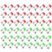 LATRAT 50 pieces fishing bell fishing accessories bite indicator bells for outdoor fishing fishing rod double bells (red green)