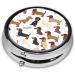 I Love My Dog Dachshund Mini Round Pill Box | 3 Compartment Travel Pill Organizer | Portable Medicine Case for Home & Office - Buy Online on GoSupps.com