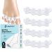 Reusable Toe Separators for Overlapping Toes Women Men  Hammer Toe Corrector  Toe Spacers for Feet  Hammer Toe Straightener to Correct Bunions and Restore Toes to Their Original Shape (4 Pieces/Set) White