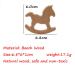 Alenybeby 2pcs Wooden Trojan Horse Teething Necklace | Natural Beech Animal Shape Nursing Pendant | Handmade DIY Accessory for Babies - Buy Online on GoSupps.com