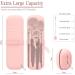 Travel Essentials Makeup Bag Set - Silicone Storage for Brushes & Beauty Blender - Soft Portable & Easy to Clean (Pink) - Buy Online on GoSupps.com