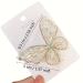Rhinestone Butterfly Gold Hair Barrette | Zircon Hair Clip for Women | Fashion Hair Grip - Buy Online on GoSupps.com