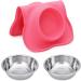 Hubulk Pet Dog Bowls Set - 2 Stainless Steel Bowls with Non-Skid Silicone Mat + Food Scoop for Small Medium Large Dogs and Cats | No Spill Water and Food Feeder Bowls (Small Pink) - Buy Online on GoSupps.com