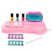 Healeved 3 Sets Nail Art Set Toy Nail Art Decoration Kit Kids Tool Kit Nail Decorations for Nail Art Toys for Girls Nail Gel Polish Children Nail Art Kit Pink Make up Decorate Plastic