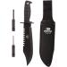 Mossy Oak 15-inch Survival Hunting Knife with Sheath - Fixed Blade Tactical Bowie Knife for Camping, Outdoor, Bushcraft - Includes Sharpener & Fire Starter - Buy Online on GoSupps.com