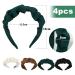Buy Blessing 4pcs Wide Pleated Headbands for Women - Vintage Hair Accessories in Beige Coffee Black & Green | International Shipping - Buy Online on GoSupps.com