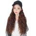 Wig Hair Female Long Hair Big Wave Long Curly Hair Set One Piece Hair no Trace Long Straight Hair U Type Overhead Hair Replacement Piece Linen Short Curly Hair - Linen