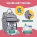 Babbleroo Multifunctional Diaper Bag Backpack - Large Baby Bag with Diaper Pad Stroller Belt & Pacifier Pocket - Gray - Buy Online on GoSupps.com